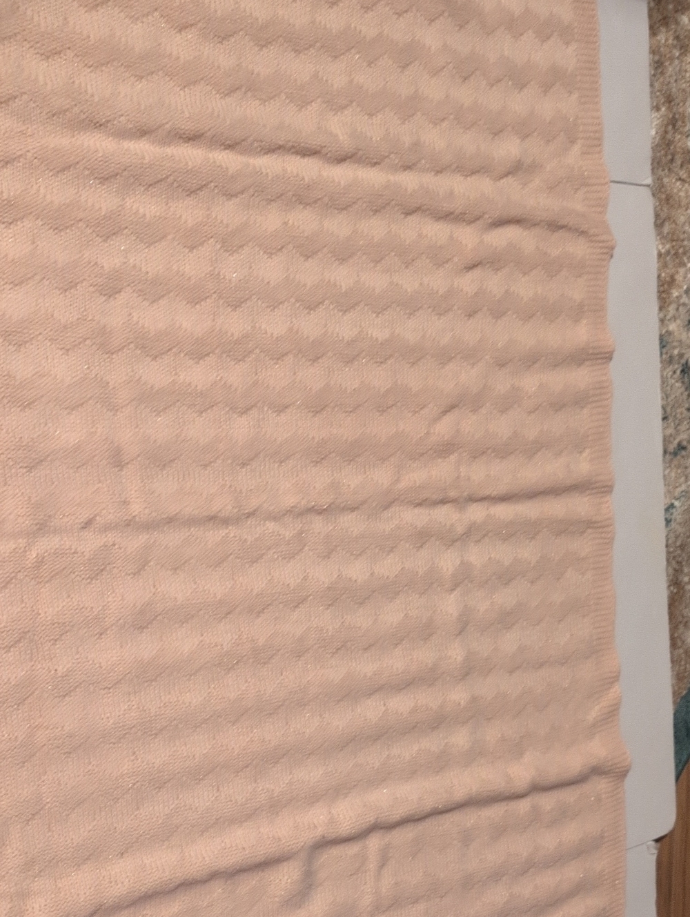Just Born Baby Soft Pink Knit Blanket 40x30